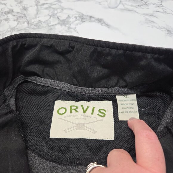 Orvis Men XL Brown Gray Beige Longsleeve Quarter Zip Pullover Sweatshirt Bundle - Picture 4 of 13